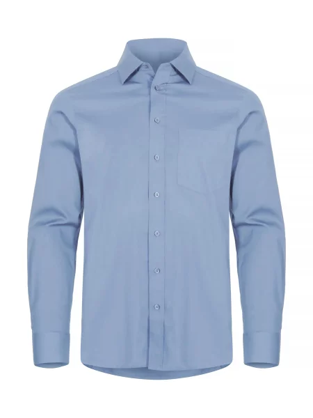 Clique Stretch Shirt L/S – koszula stretch z długim rękawem regular fit – niebieska