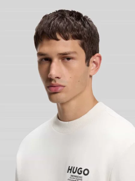 Bluza z nadrukiem z logo model H-SWEATSHIRT' Hugo Blue biała