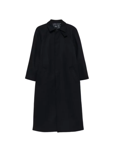 Vlněný kabát A.p.c. modrý