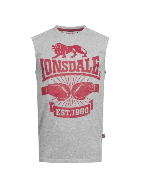 LONSDALE Tricou Cleator / roșu gri