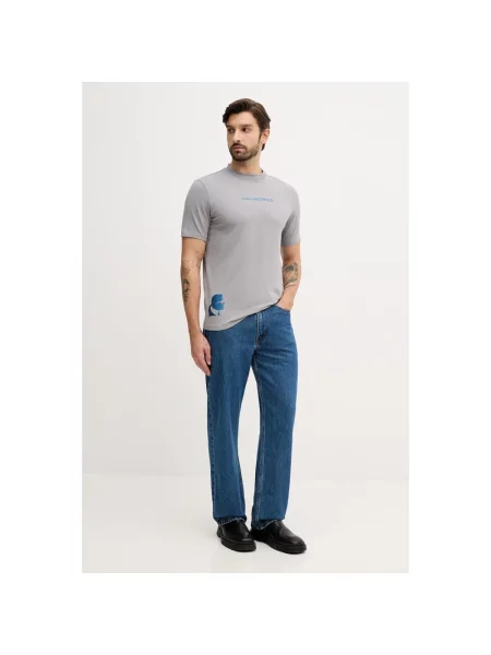 Karl Lagerfeld t-shirt gładki szary