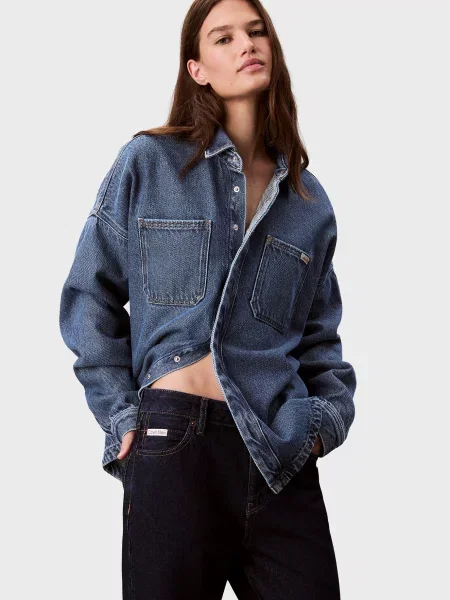 Укороченные джинсы Calvin Klein Jeans синие