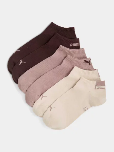 PUMA Unisex Logo Sneaker 3p Набір шкарпеток Унісекс Комбінований верх бежевий
