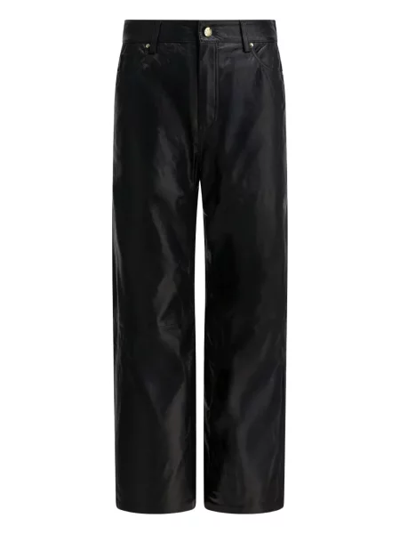 Pantaloni Max & Moi din piele negru