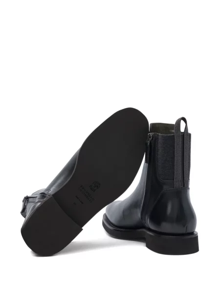 Botine chelsea Brunello Cucinelli din piele negru