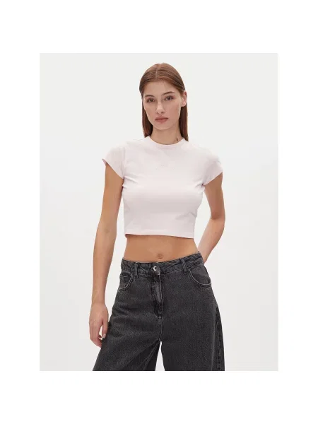 HUGO T-shirt Dome_B Cropped Fit ružičasta