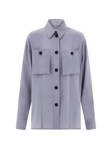 Gulerat cămașă Ferragamo de mătase violet