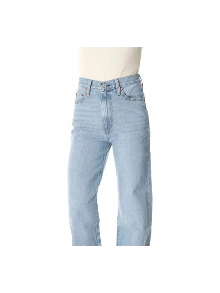 Levi's jeansy RIBCAGE FULL LENGTH high waist niebieskie