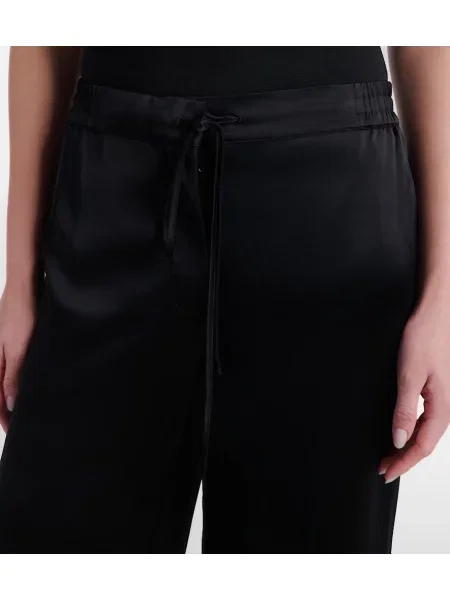 Pantaloni Toteme din satin negru