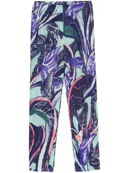 Pantaloni Pleats Please Issey Miyake plisate violet