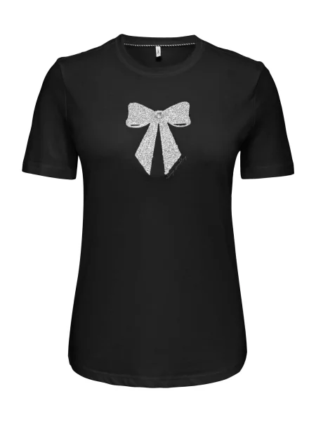 ONLY Tricou ONLKita / argintiu negru