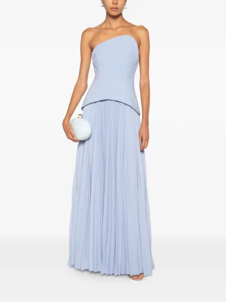 Rochie maxi Solace London fără bretele albastru