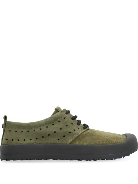 Sneakerși Volta din piele de căprioară verde