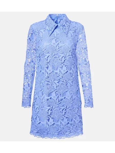 Rochie Carolina Herrera din dantelă albastru