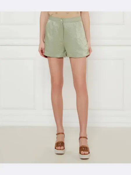 GUESS Pantaloni scurți CAMILLE TAILOR verde