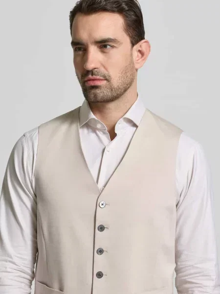 Kamizelka w kroju regular fit z mieszanki z dekoltem w serek Joop! Collection