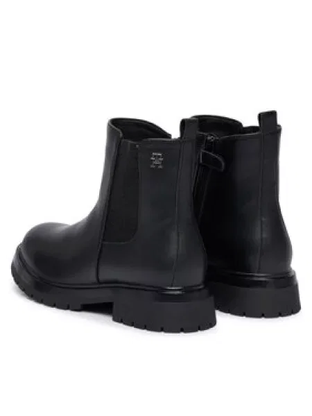 Tommy Hilfiger Škornji Chelsea Boot D črna