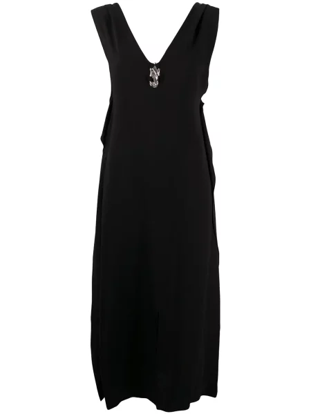 Rochie midi 1017 Alyx 9sm cu decolteu în V până la genunchi de costum negru