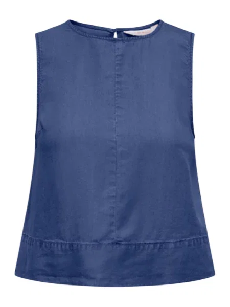 Bluzka Only bez rękawów niebieska
