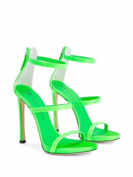 Sandale Giuseppe Zanotti din piele de lac verde