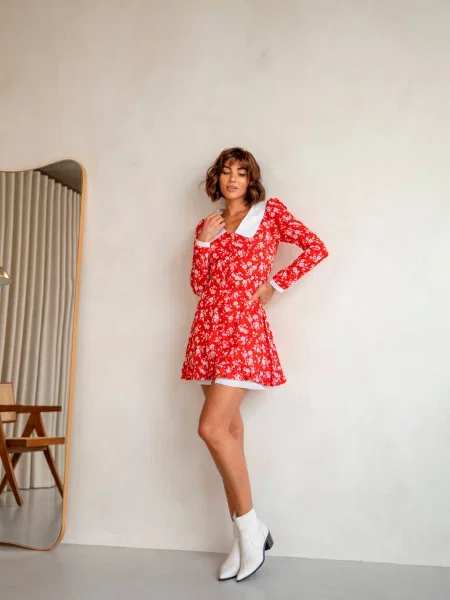 Сукня міні Milirud віскоза/модал червоний