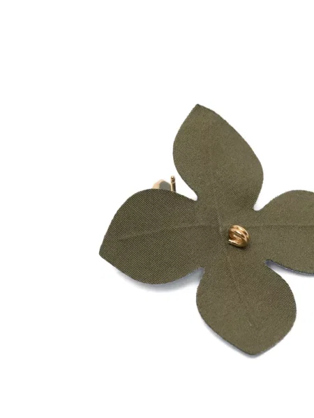 Cercei Marni cu model floral verde