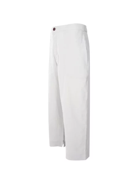Pantaloni Marané cu broderie gri