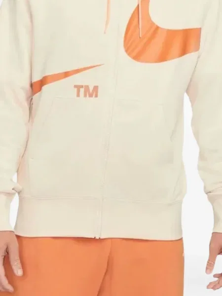 Ретро флийс суитчър Nike бродиран черно