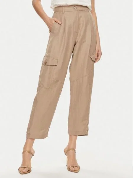 Marella Pantaloni din Giada Relaxed Fit bej