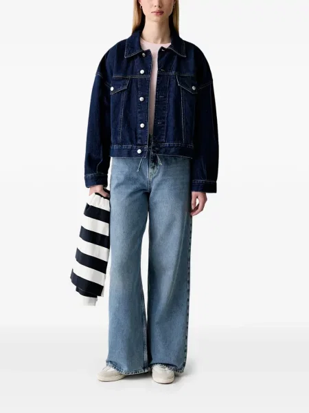 Široke traperice Karl Lagerfeld Jeans veze plava