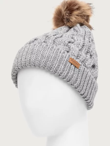 Barbour căciulă cu pompon pentru femei gri