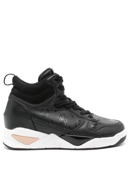 Sneakerși Guess cu imagine negru