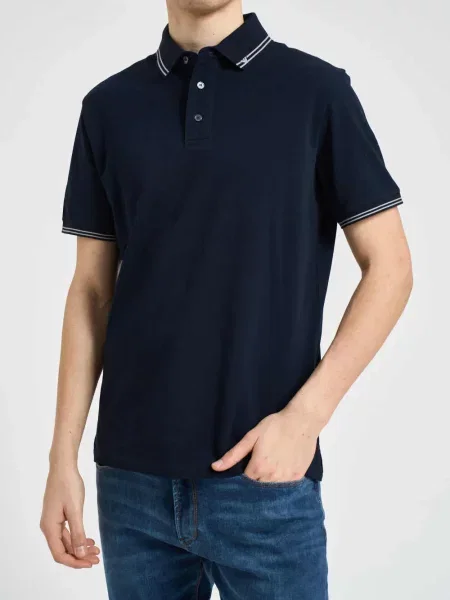 Gulerat polo Emporio Armani cu dungi albastru