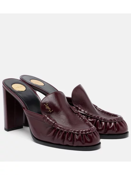 Papuci tip mules Saint Laurent din piele
