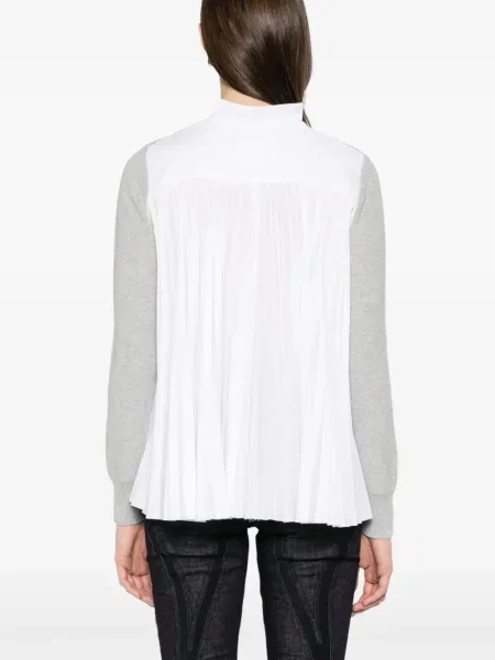 Cardigan Sacai plisat gri