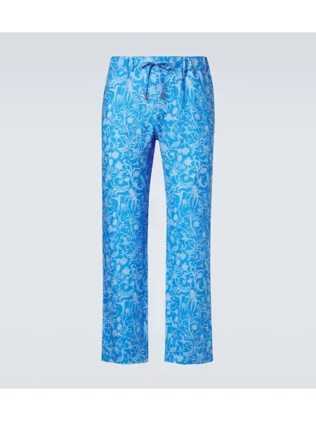 Pantaloni de in Kiton de in cu imagine albastru