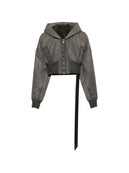 Decupat geacă Rick Owens Drkshdw cu glugă gri