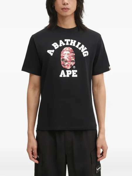 Tricou A Bathing Ape® cu imagine negru