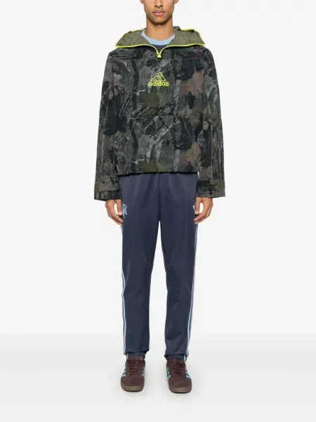 Dzianinowe spodnie Adidas niebieskie