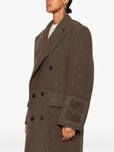 Вълнено палто Federico Cina кафяво