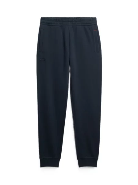 Pantaloni Superdry cu broderie alergare albastru