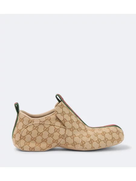 Sneakerși Gucci din canvas bej