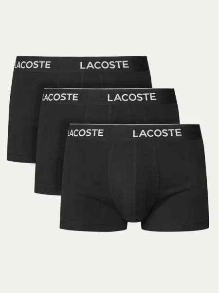 Lacoste Комплект 3 чифта боксерки черен