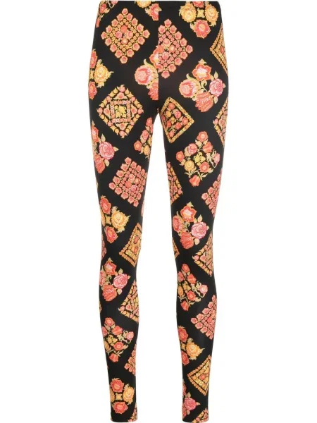 Leggings La Doublej cu model floral negru