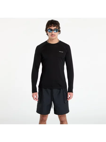 Довга футболка Nnormal з вовни мериноса з довгим рукавом чорна
