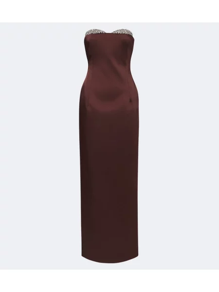 Rochie The New Arrivals Ilkyaz Ozel din satin maro
