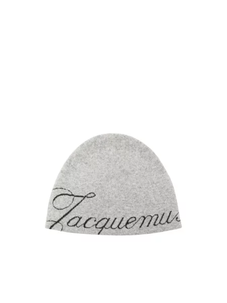 Czapka Jacquemus wełniana szara