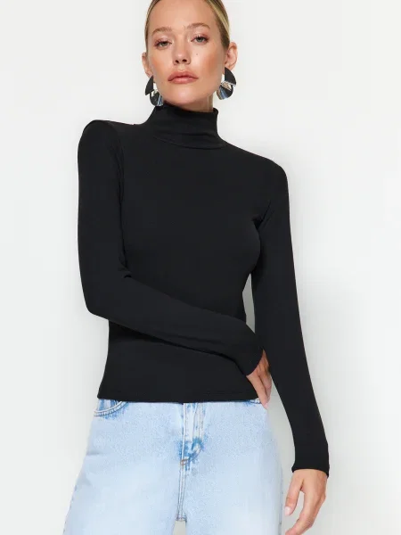 Bluză Trendyol slip-on negru