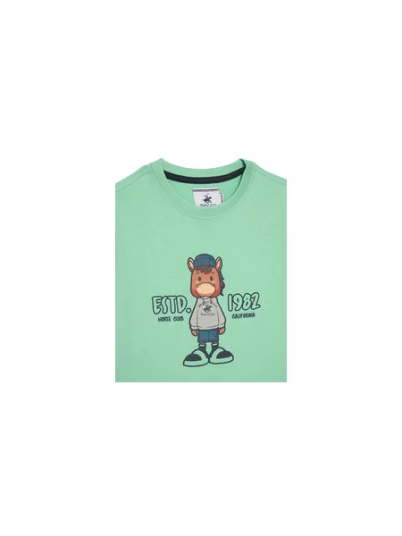 Beverly Hills Polo Club T-shirt Regular Fit zelena