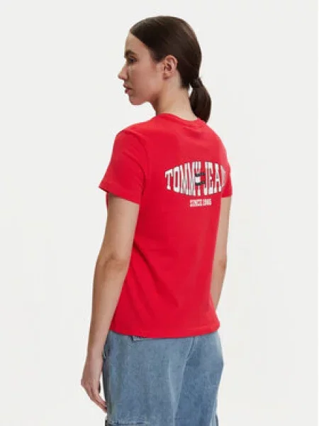 Tommy Jeans Majica rdeča